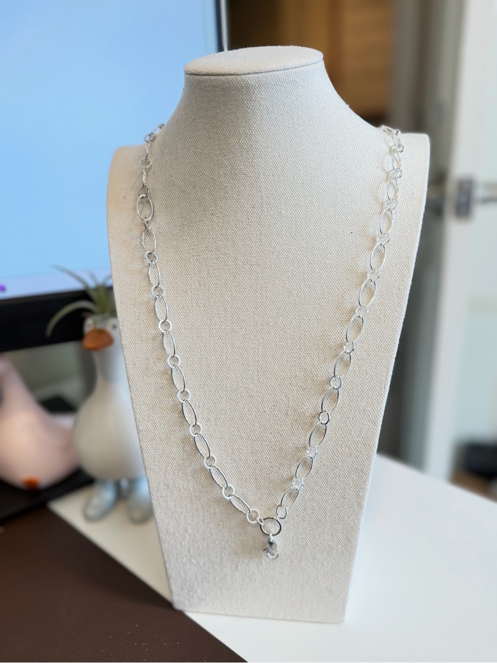 Origami Owl Silver Open Link Necklace 16”